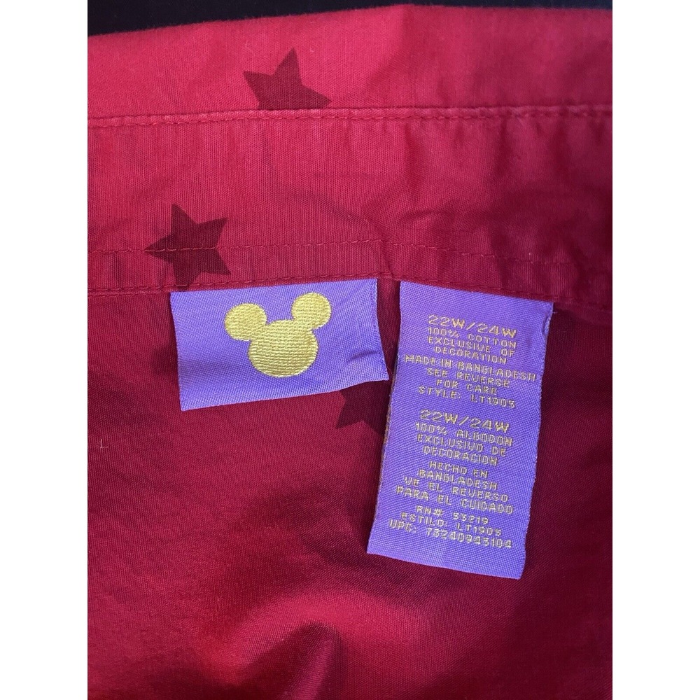 Tigger Disney Women Red Short‎ Sleeve Embroidered "Celebrate" Shirt  22W/24W - Picture 3 of 9